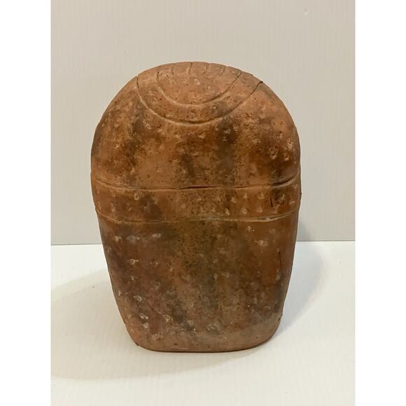 Olmec Head Statue 9” Terracotta INAH Authentic Reproduction Figurine Mexico - Picture 5 of 5